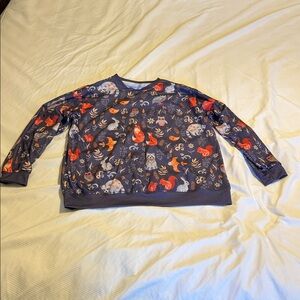 Women's Gray Animal Print Sweatshirt